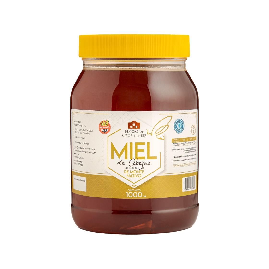 miel 1 kg pet Miel de Abejas - Fincas de Cruz del Eje - 1kg pet - Imagen 1